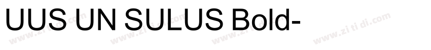 UUS UN SULUS Bold字体转换
